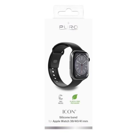 
Silikoninis dirželis Apple Watch 38 40 41 mm Icon juodas - 2 vnt.
