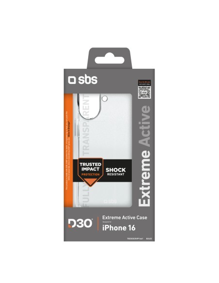 
iPhone 16 Extreme Active D3O dėklas – skaidrus

