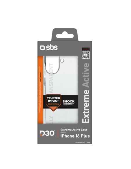 
„iPhone 16 Plus Extreme Active D3O“ dėklas – skaidrus
