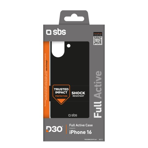 
iPhone 16 Full Active D3O dėklas – juodas
