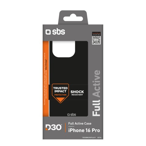 
iPhone 16 Pro Full Active D3O dėklas – juodas
