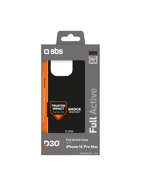 
iPhone 16 Pro Max Full Active D3O dėklas – juodas
