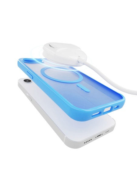 
Silikoninis „iPhone 16e“ dėklas su „MagSafe“ efektu – mėlynas

