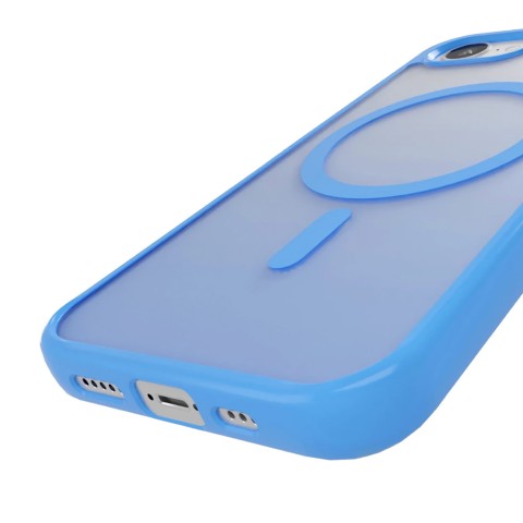 
Silikoninis „iPhone 16e“ dėklas su „MagSafe“ efektu – mėlynas
