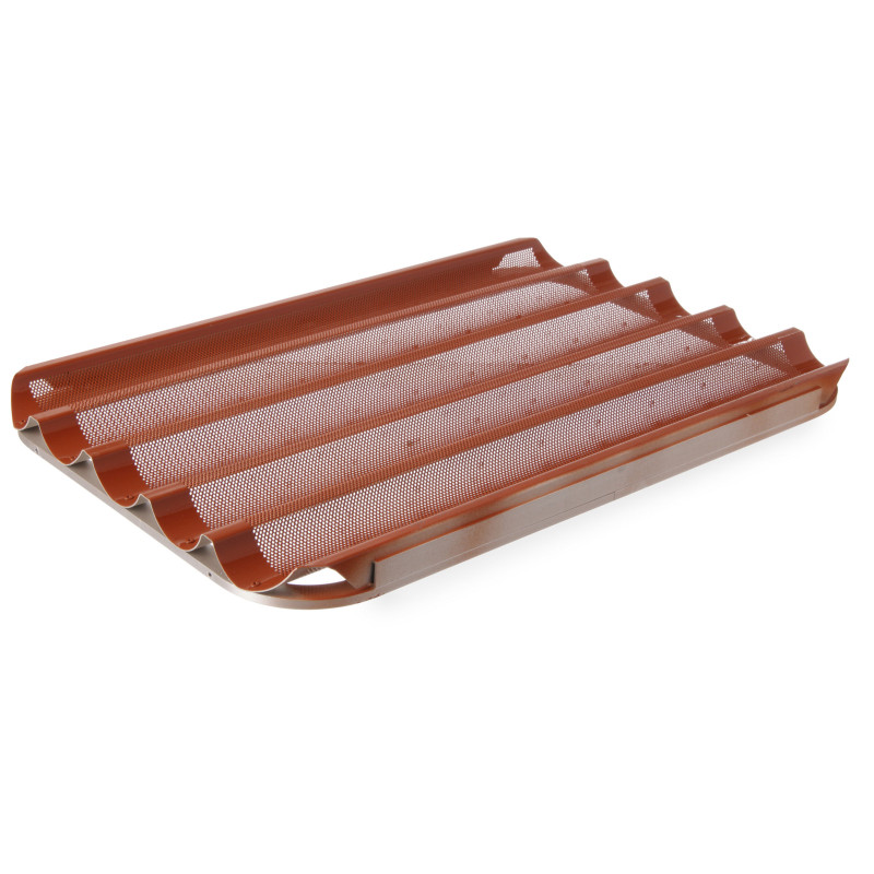 Kepimo skarda batonams 60x40cm silikoninė 5 grioveliai - Hendi 808245 Kepimo skarda batonams 60x40cm silikoninė 5 grioveliai - Hendi 808245