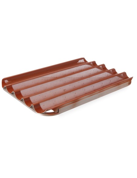 Kepimo skarda batonams 60x40cm silikoninė 5 grioveliai - Hendi 808245 Kepimo skarda batonams 60x40cm silikoninė 5 grioveliai - Hendi 808245