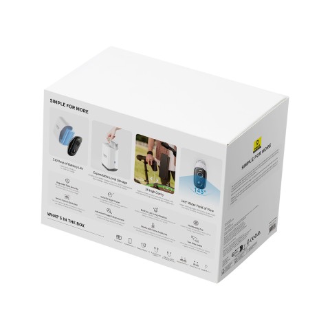 
Lauko stebėjimo rinkinys su 2 kameromis, 2K, 16 GB, WiFi – baltas
