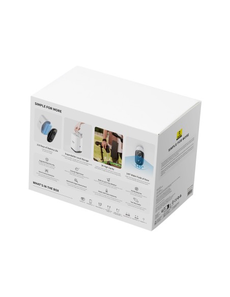 
Lauko stebėjimo rinkinys su 2 kameromis, 2K, 16 GB, WiFi – baltas
