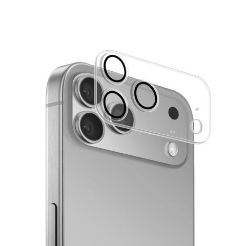 
Grūdintas stiklas „iPhone 17 Pro Camera Standard“ salos formos kameros lęšiams
