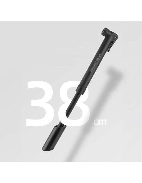 
Kompaktiškas rankinis dviračio siurblys 80 PSI 5,5 bar - juodas

