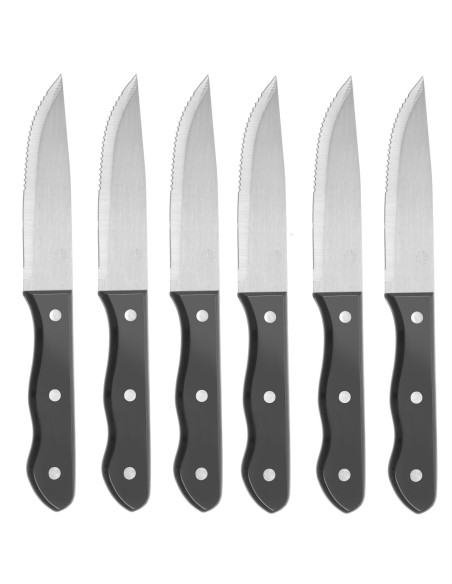 Nerūdijančio plieno kepsnių peilis, platus 250 mm ilgis, 6 vnt - Hendi 781456 Nerūdijančio plieno kepsnių peilis, platus 250 mm ilgis, 6 vnt - Hendi 781456