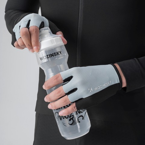 
Bepirštės dviratininko pirštinės, M dydis - pilkos
