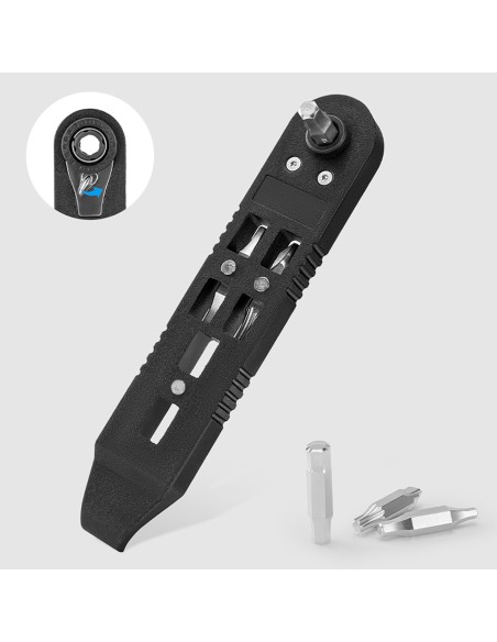 
14 viename dviračių serviso įrankių rinkinys, daugiafunkcis įrankis, šešiabriauniai raktai, padangų montavimo įrankiai
