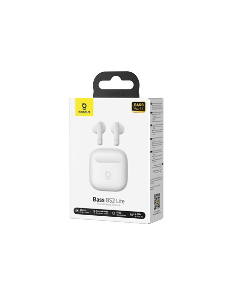 
„Bass BS2 Lite TWS“ belaidės ausinės – baltos
