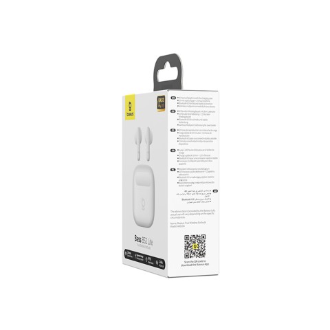 
„Bass BS2 Lite TWS“ belaidės ausinės – baltos
