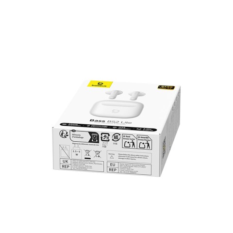
„Bass BS2 Lite TWS“ belaidės ausinės – baltos
