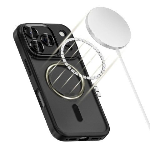 
„iPhone 17 Pro MagCam MagSafe“ apsauginis dėklas – matinės juodos spalvos
