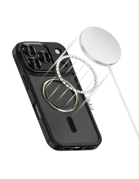 
„iPhone 17 Pro MagCam MagSafe“ apsauginis dėklas – matinės juodos spalvos
