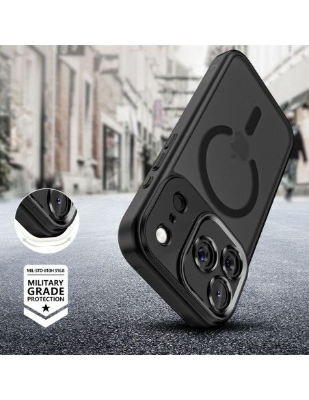 
„iPhone 17 Pro MagCam MagSafe“ apsauginis dėklas – matinės juodos spalvos
