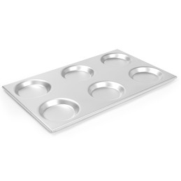 Aliuminio padėklas GN 1/1 su apskritimo formomis 125mm 530x325mm Hendi 808740
