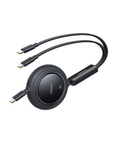 
2 viename USB-C 100 W ištraukiamas laidas 1,2 m – juodas
