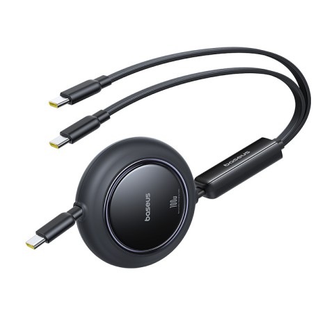 
2 viename USB-C 100 W ištraukiamas laidas 1,2 m – juodas
