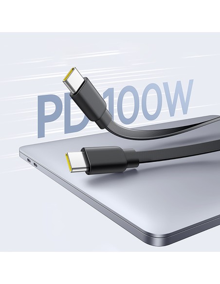 
2 viename USB-C 100 W ištraukiamas laidas 1,2 m – juodas
