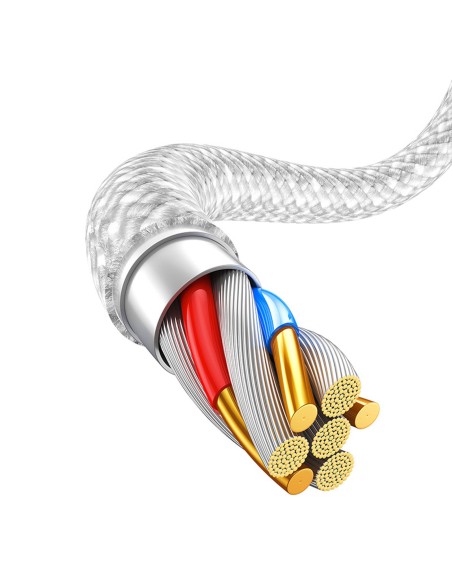 
USB-A laidas – „iPhone Lightning Dynamic“ serijos 2,4A 2 m – baltas
