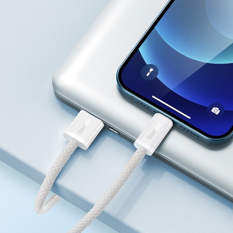
USB-A laidas – „iPhone Lightning Dynamic“ serijos 2,4A 2 m – baltas
