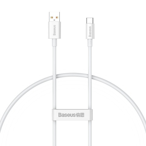 
„Superior Series“ 100 W 25 cm USB-A - USB-C laidas – baltas
