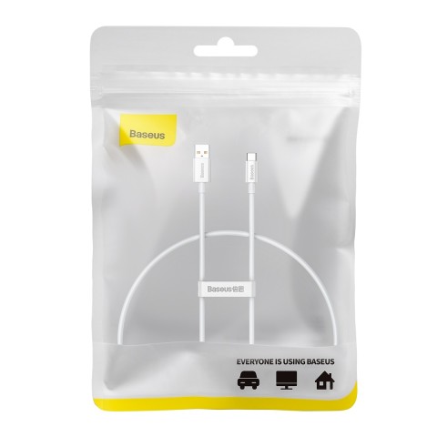
„Superior Series“ 100 W 25 cm USB-A - USB-C laidas – baltas
