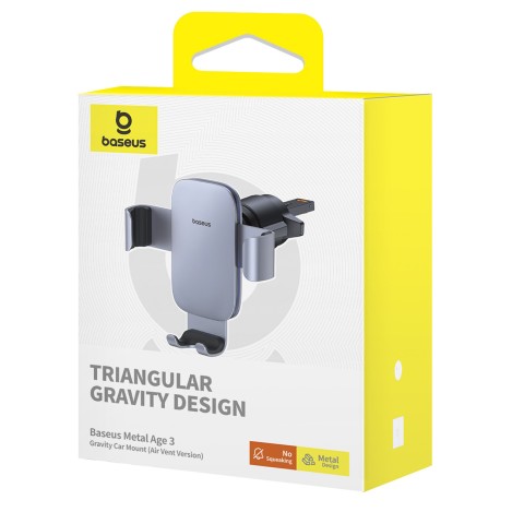 
„Gravity“ automobilio telefono laikiklis oro išleidimo angai – pilkas
