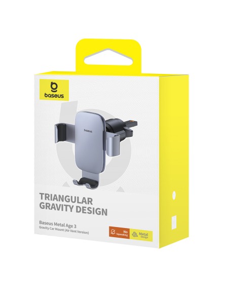 
„Gravity“ automobilio telefono laikiklis oro išleidimo angai – pilkas
