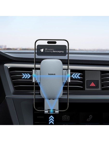 
„Gravity“ automobilio telefono laikiklis oro išleidimo angai – pilkas
