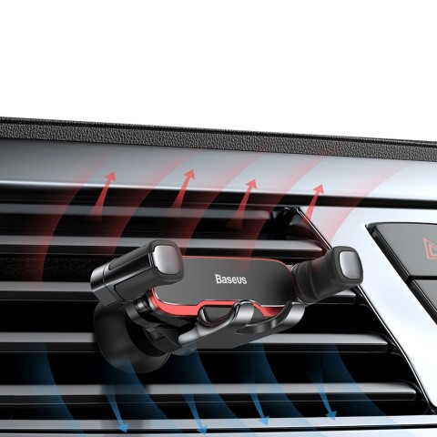 
„Gravity“ automobilio telefono laikiklis oro išleidimo angai – juodas
