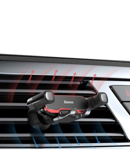 
„Gravity“ automobilio telefono laikiklis oro išleidimo angai – juodas
