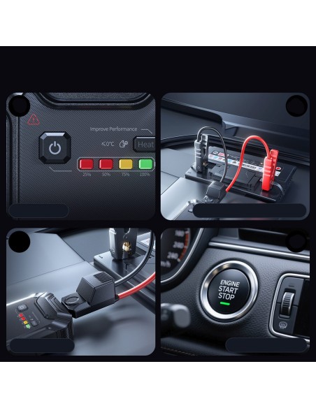 
Užvedimo akumuliatorius transporto priemonėms 12000mAh 12V - juodas
