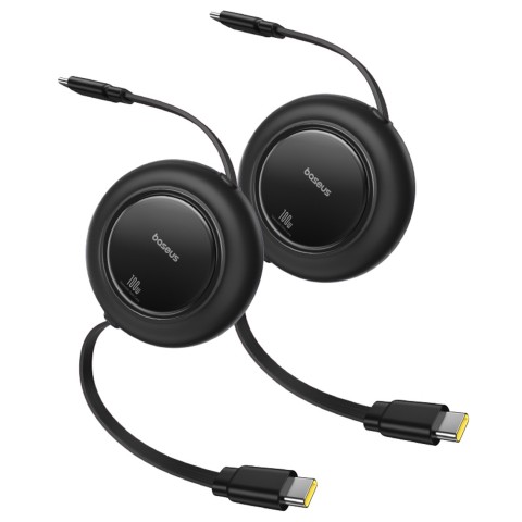 
Ištraukiamas USB-C laidas 100W 2m juodas - 2 vnt.
