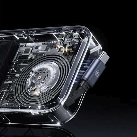 
Automobilinis įkroviklis su ištraukiamu laidu 6 įrenginiams, 60 W - juodas
