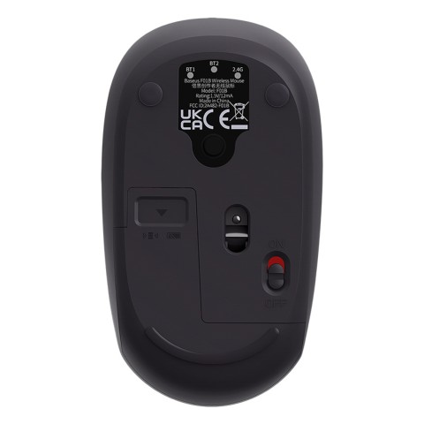 
Belaidė pelė su 3 ryšio režimais, 2,4 GHz „Bluetooth 3.0 5.0 F01B“ – pilka
