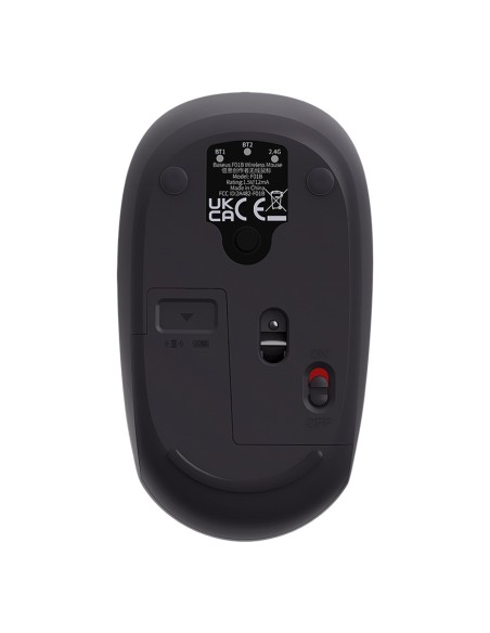
Belaidė pelė su 3 ryšio režimais, 2,4 GHz „Bluetooth 3.0 5.0 F01B“ – pilka

