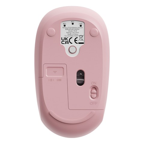 
Belaidė pelė su 3 ryšio režimais, 2,4 GHz „Bluetooth 3.0 5.0 F01B“ – rožinė
