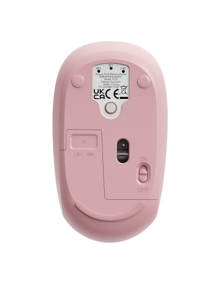 
Belaidė pelė su 3 ryšio režimais, 2,4 GHz „Bluetooth 3.0 5.0 F01B“ – rožinė
