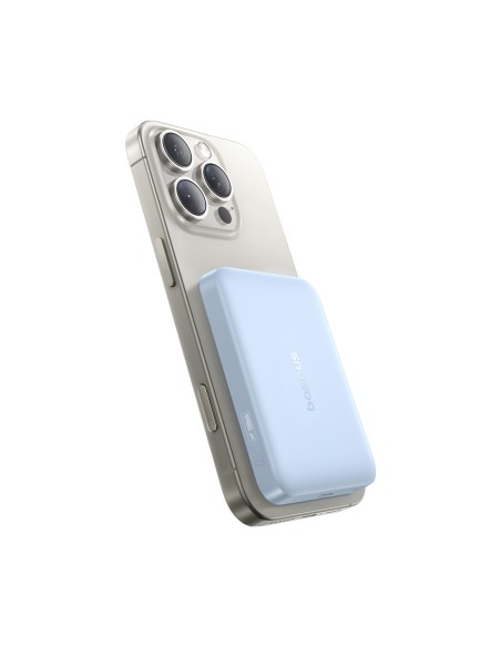 
10000mAh 22.5W „MagSafe“ indukcinė išorinė baterija su USB-C laidu, 20V/ 3A, 0.3m – mėlyna
