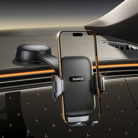 
Automobilinis išmaniojo telefono laikiklis su siurbtuku, skirtas prietaisų skydeliui – juodas

