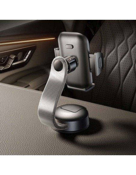 
Automobilinis išmaniojo telefono laikiklis su siurbtuku, skirtas prietaisų skydeliui – juodas
