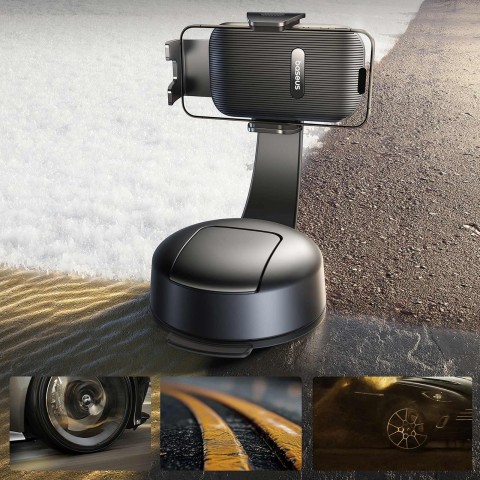
Automobilinis išmaniojo telefono laikiklis su siurbtuku, skirtas prietaisų skydeliui – juodas

