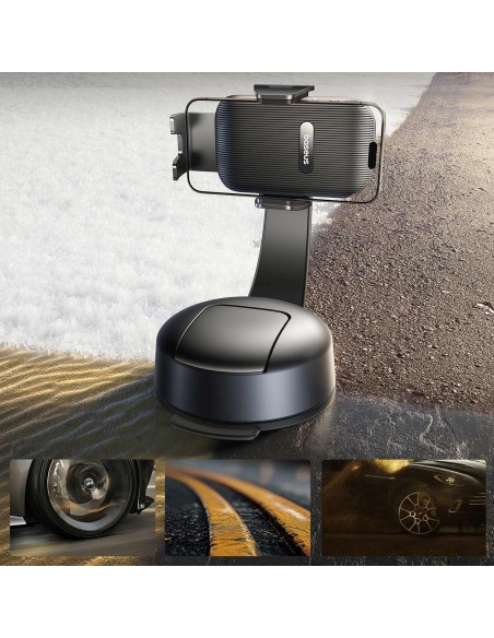 
Automobilinis išmaniojo telefono laikiklis su siurbtuku, skirtas prietaisų skydeliui – juodas
