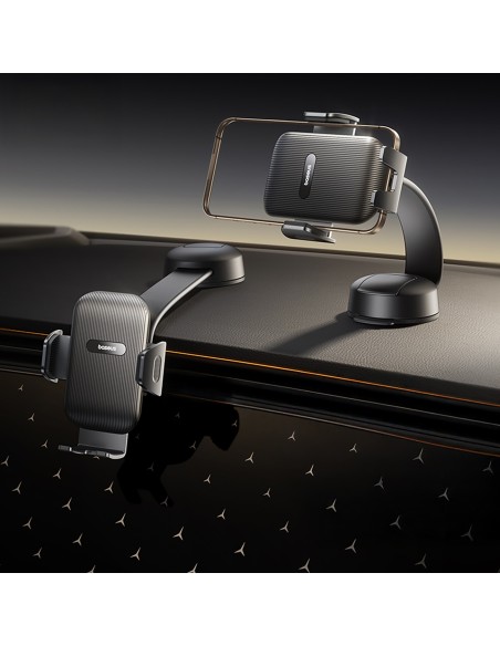 
Automobilinis išmaniojo telefono laikiklis su siurbtuku, skirtas prietaisų skydeliui – juodas
