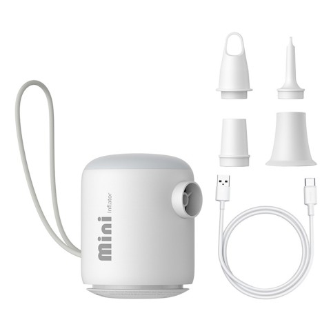 
Nešiojama įkraunama kelioninė pompa su 4 USB-C antgaliais - balta
